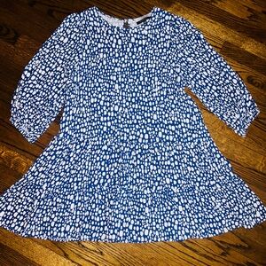 Eloquii Navy and White Abstract Dress